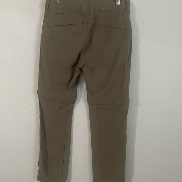 Columbia Hiking Pant Omni Shield Zip off to Shorts Tan brown size 8 NWOT - Picture 2 of 10